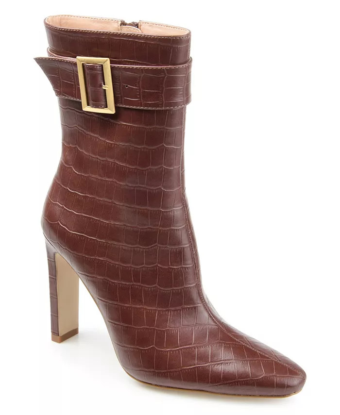 Journee Collection Women's Elanie Croc Booties - Macy's | Macy's
