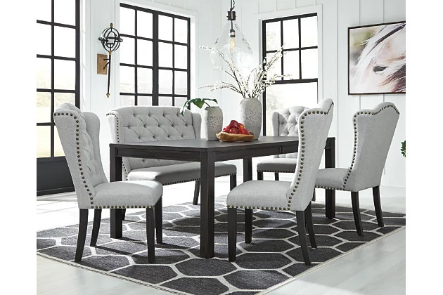 Jeanette Dining Table and 4 Chairs and Bench Set | Ashley Homestore