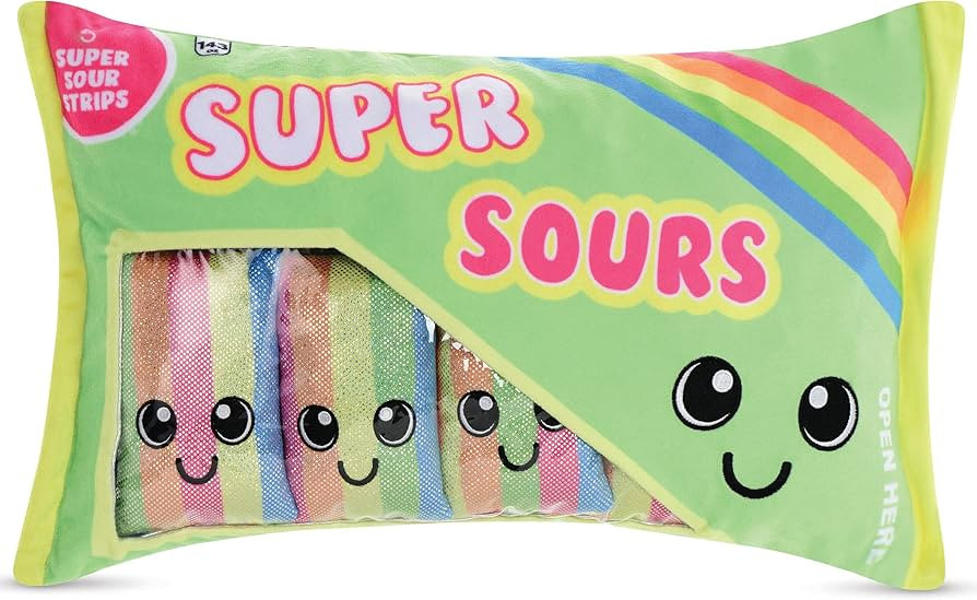 iscream Play with Your Food! Super Sours Strawberry Scented Fleece Play Pillow Set with Embroider... | Amazon (US)