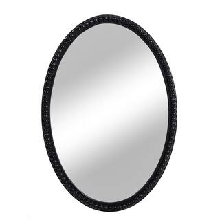 StyleCraft 25.2 in. x 17.32 in. Modern Oval Framed Black Decorative Mirror MI12732DS - The Home D... | The Home Depot