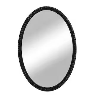 StyleCraft 25.2 in. x 17.32 in. Modern Oval Framed Black Decorative Mirror MI12732DS - The Home D... | The Home Depot