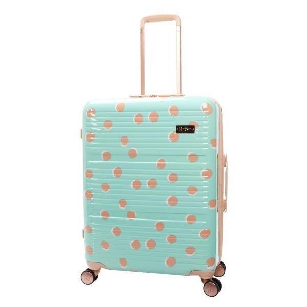 Jessica Simpson French Dot 24-inch Hardside Luggage - Mint | HSN