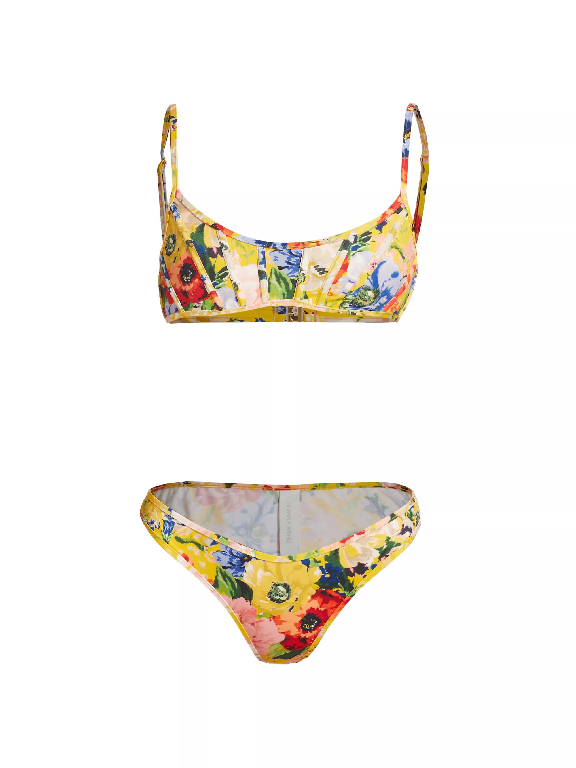 Shop Zimmermann Alight Floral Corset Bikini | Saks Fifth Avenue | Saks Fifth Avenue