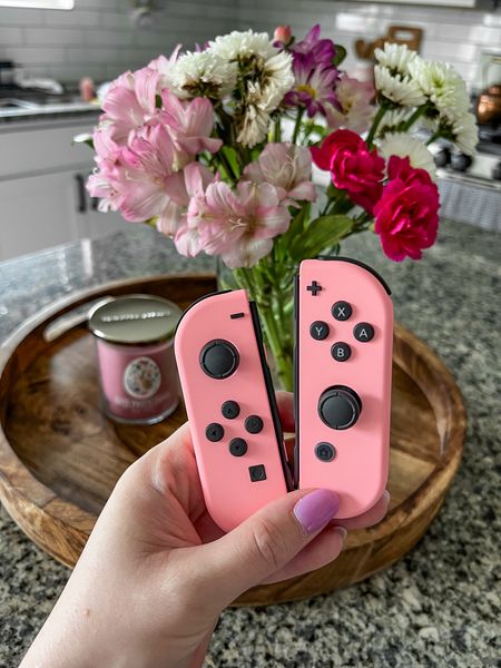 Pastel pink joy con controllers for Nintendo Switch to celebrate the new Peach game. Literally the most gorgeous color and a perfect Easter basket stuffer for any pink loving gamers!

#LTKkids #LTKhome #LTKfindsunder100