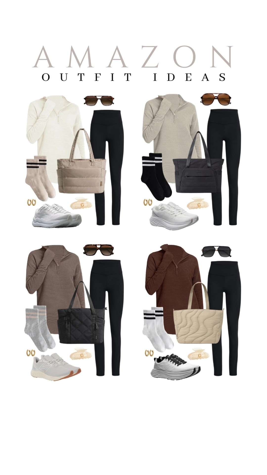 Keep it easy and cute with leggings, a sweater and sneakers!
quarter zip sweater, laptop tote bag, high waisted leggings, running shoes, casual look, airport outfit, vacation style, fall to winter outfit, makeup must have, beauty favorite, winter outfit, functional bag, amazon fashion, affordable style, winter look

#LTKU #LTKSeasonal #LTKFindsUnder50