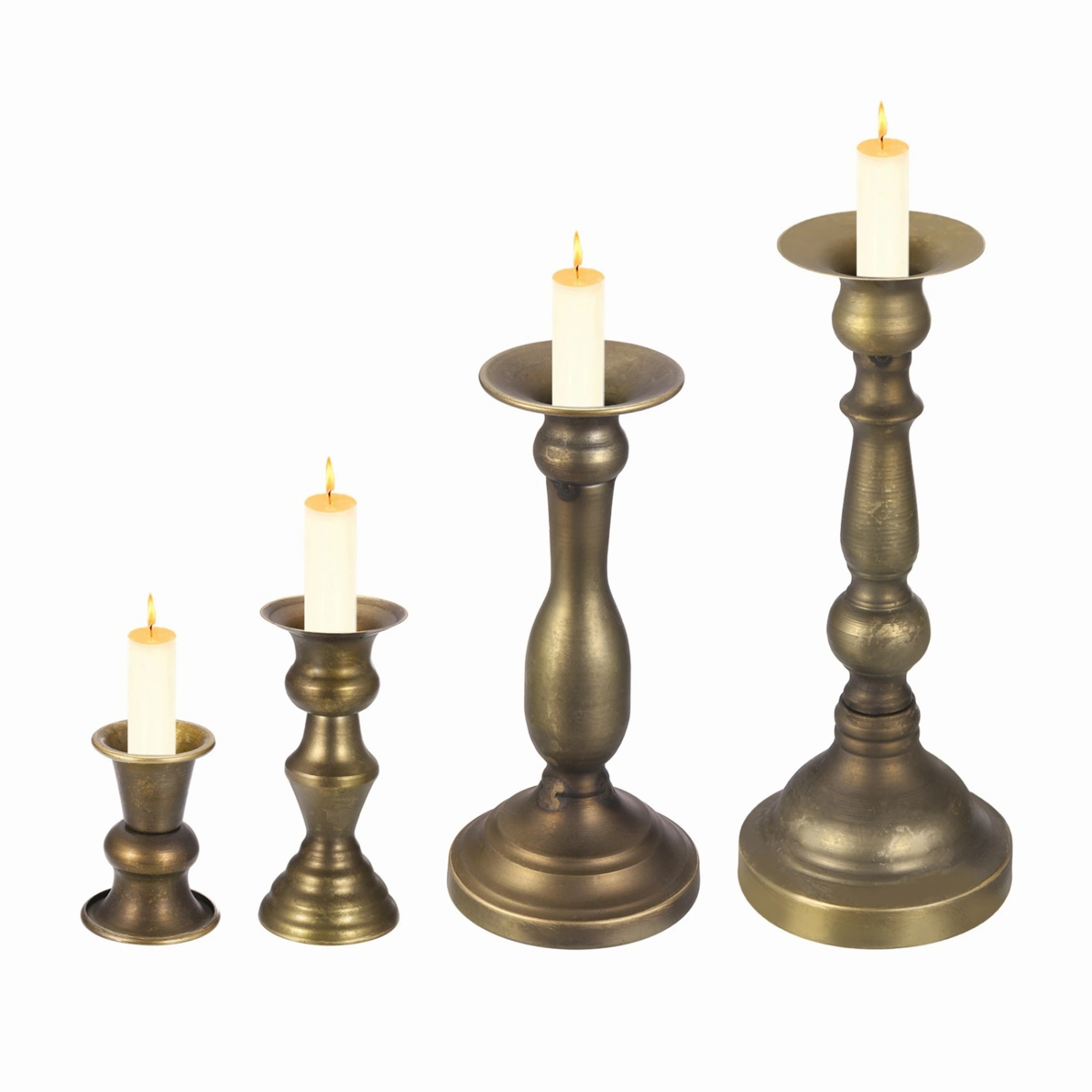 4Pcs Vintage Candlestick Holder, Decorative Metal Candle Holder for Tealight Wedding Dining, Bron... | Kohl's