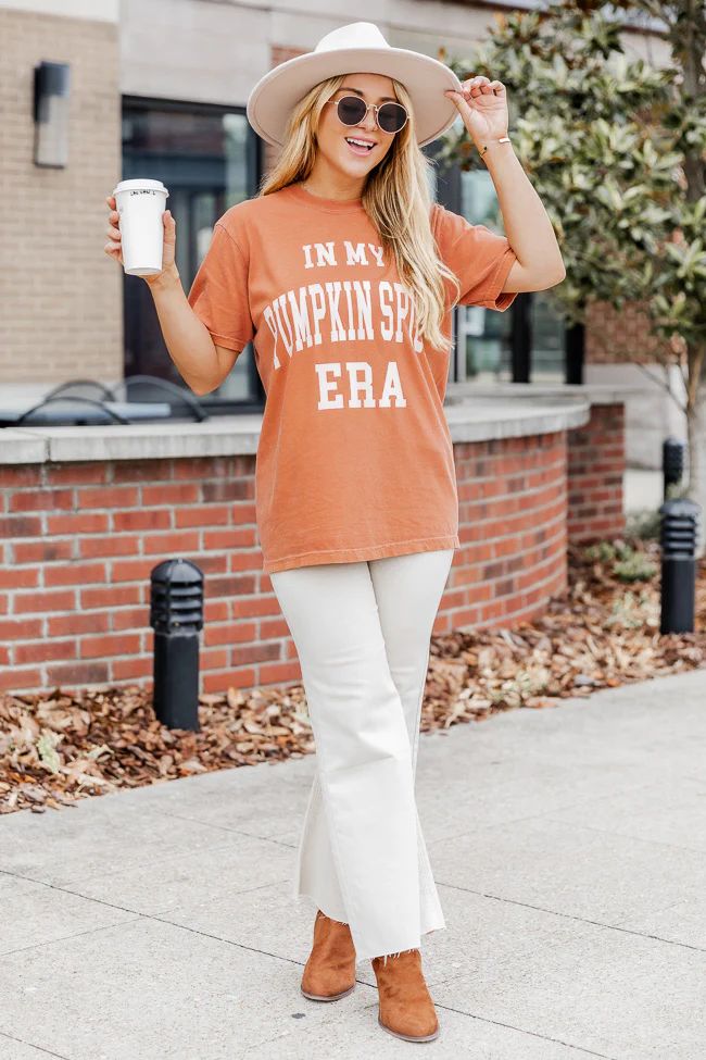 In My Pumpkin Spice Era Rust Comfort Color Graphic Tee | Pink Lily