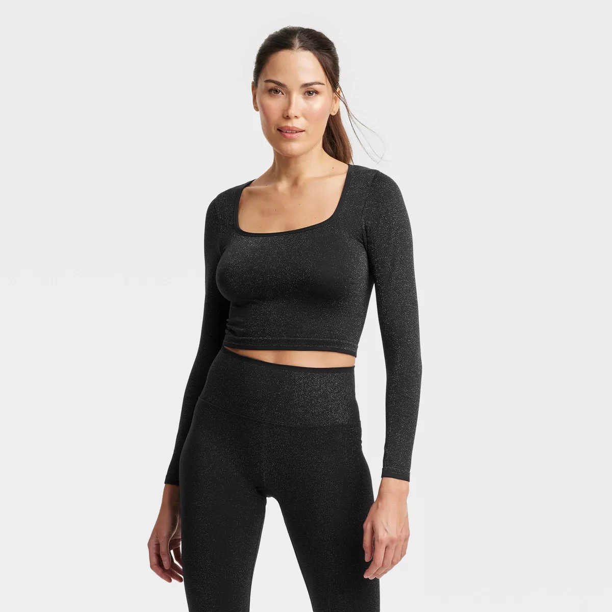 Women's Lurex Seamless Long Sleeve Top - All In Motion™ | Target