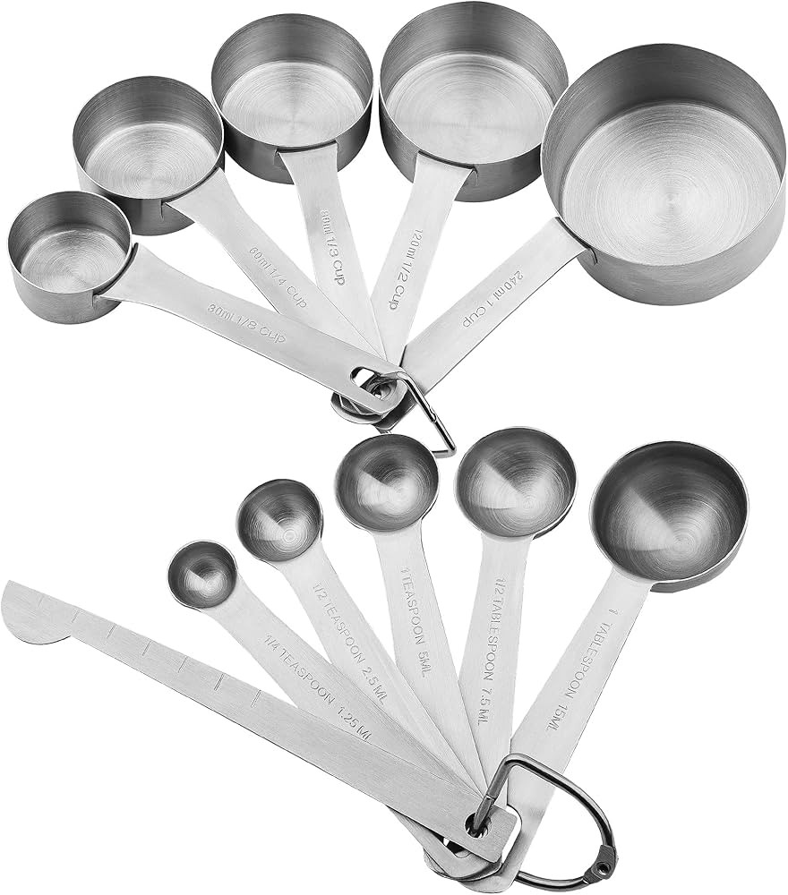 Smithcraft Stainless Steel Measuring Cups and Spoons Set 18/8(304) Steel Material Heavy Duty 5 Me... | Amazon (CA)