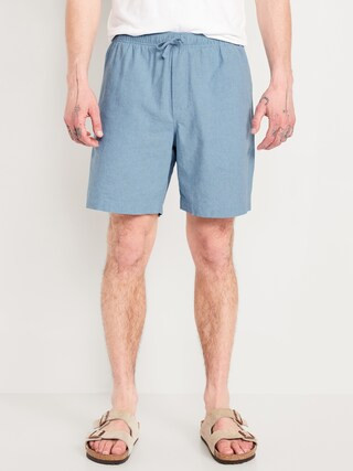 Linen-Blend Jogger Shorts -- 7-inch inseam | Old Navy (US)
