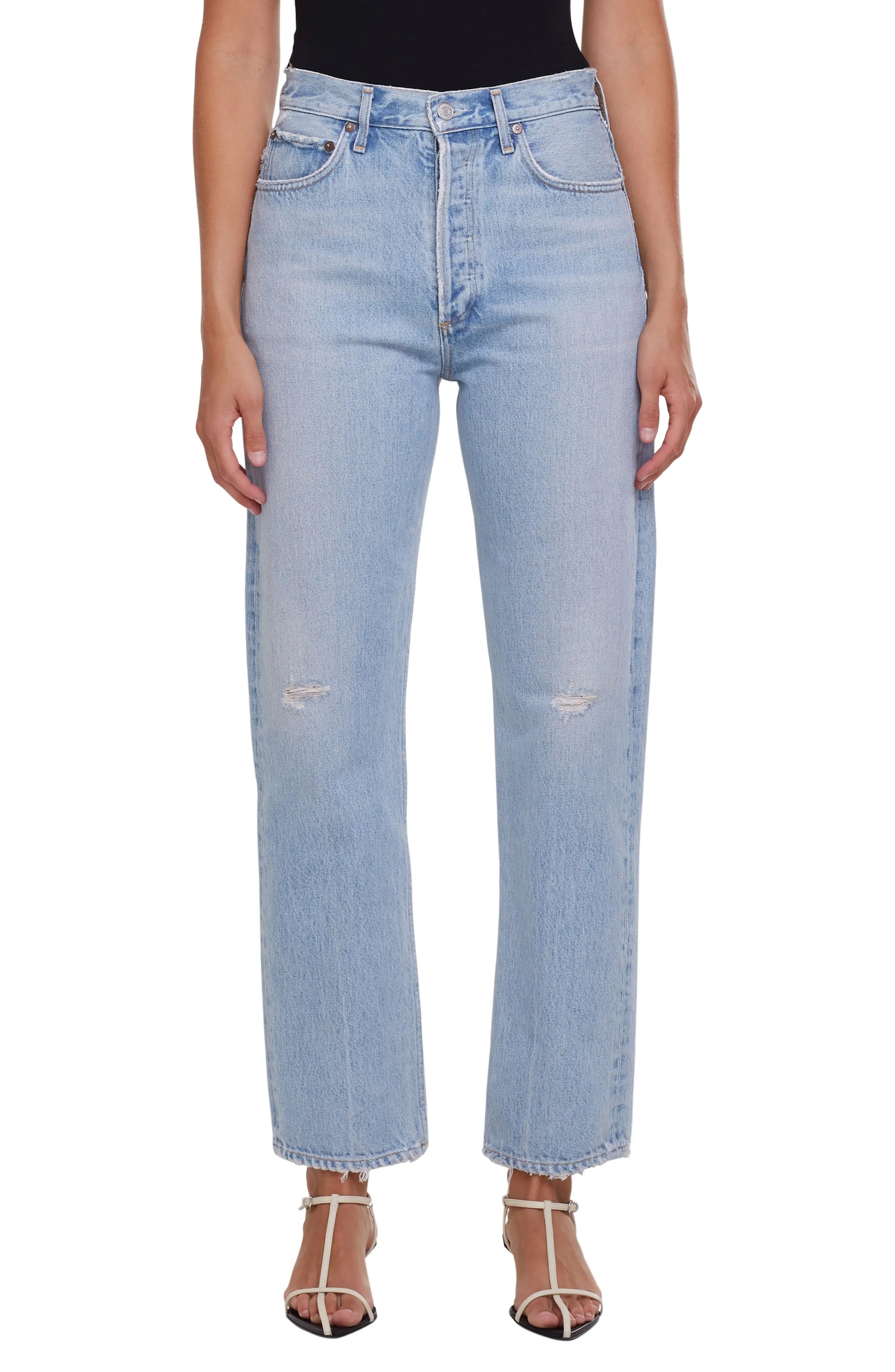 AGOLDE '90s Pinch Waist High Waist Jeans in Flashback at Nordstrom, Size 32 | Nordstrom