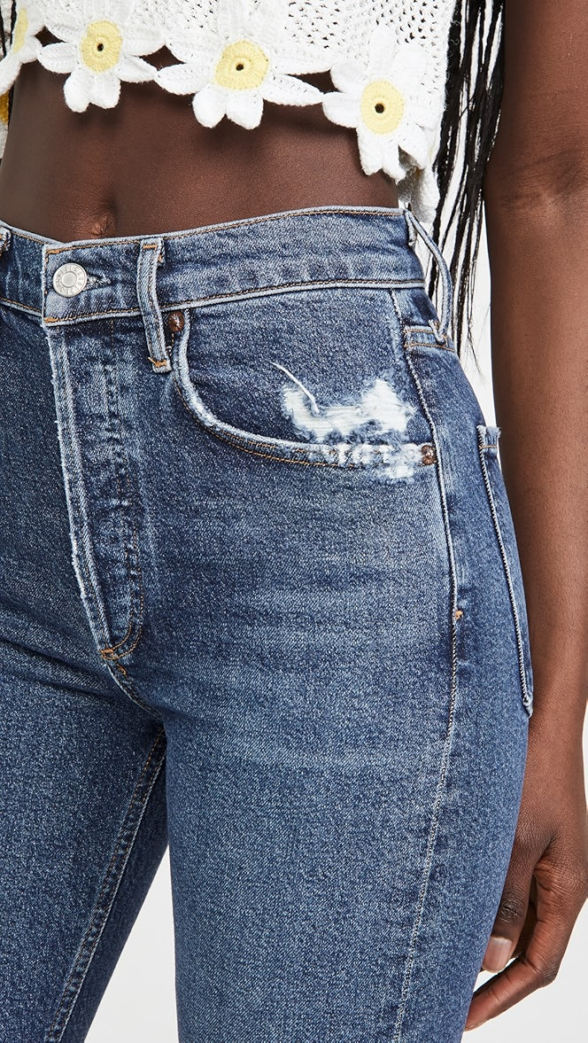 Riley High Rise Straight Crop Jeans | Shopbop