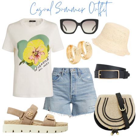 Summertime vibes with this floral tee, denim shorts, and sandals! #SummerStyle #OOTD #SummerOutfit #CasualOutfit



#LTKstyletip #LTKitbag #LTKshoecrush