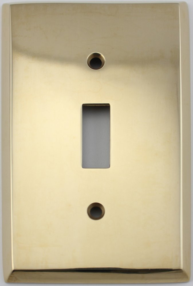 Unlacquered Polished Brass 1 Gang Toggle Light Switch Wall Plate | Amazon (US)