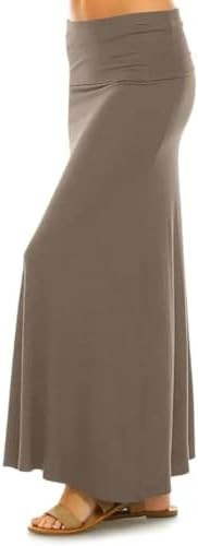 Sweet Hearts Maxi Skirt for Women- Comfy Foldover High Waist Long Flare A-Line Skirt Maxi Dress X... | Amazon (US)