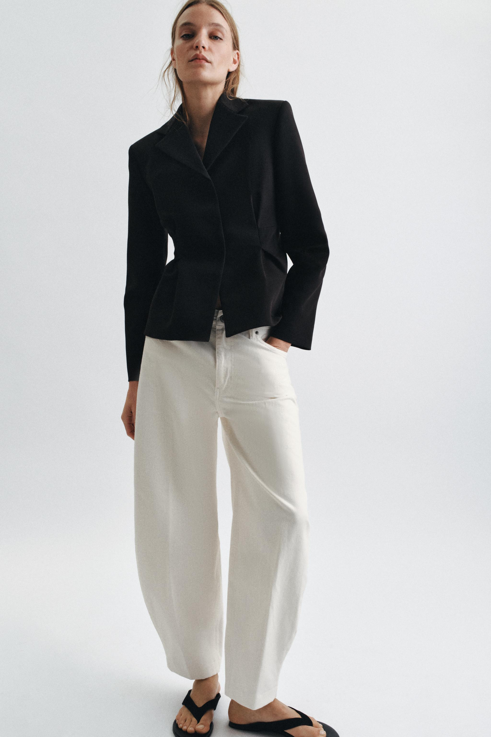 ZW COLLECTION BARREL HIGH WAIST JEANS | Zara US