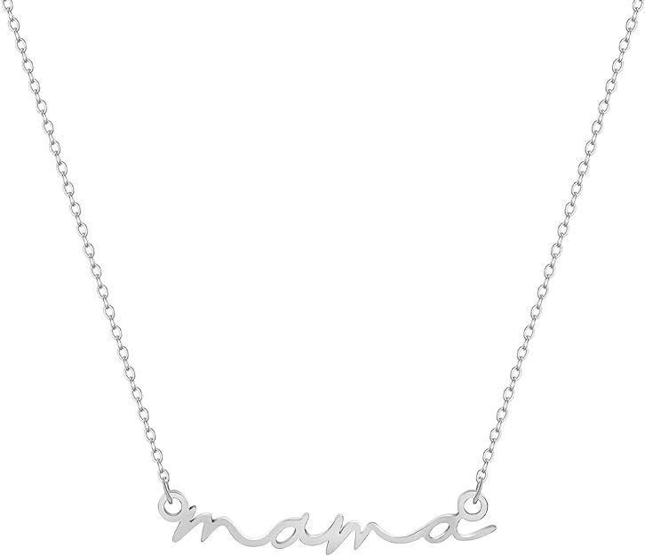SLOONG Mama Necklace 14K Gold Plated Dainty Mother and Daughter Matching Gift for New Mom Boyfrie... | Amazon (US)