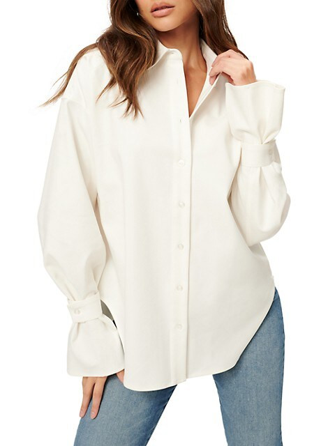 High-Low Poplin Shirt | Saks Fifth Avenue