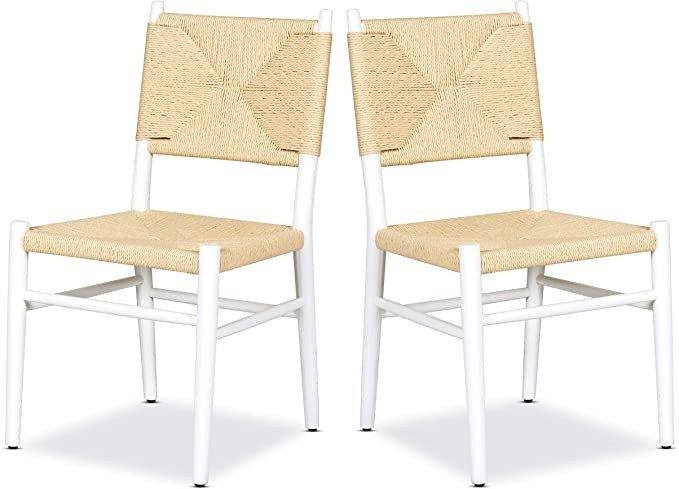 Amazon & Corden, Set of 2, White Armless Dining Chair | Amazon (US)