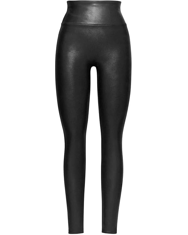SPANX Faux Leather Leggings - Tummy Control Legging - with Contoured Power Waistband Stomach Comp... | Amazon (US)