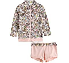 VAENAIT BABY 2T-7T Kids Girls UPF 50+ UV Protection Rashguard Swimsuit Long Shirt and Shorts Set | Amazon (US)