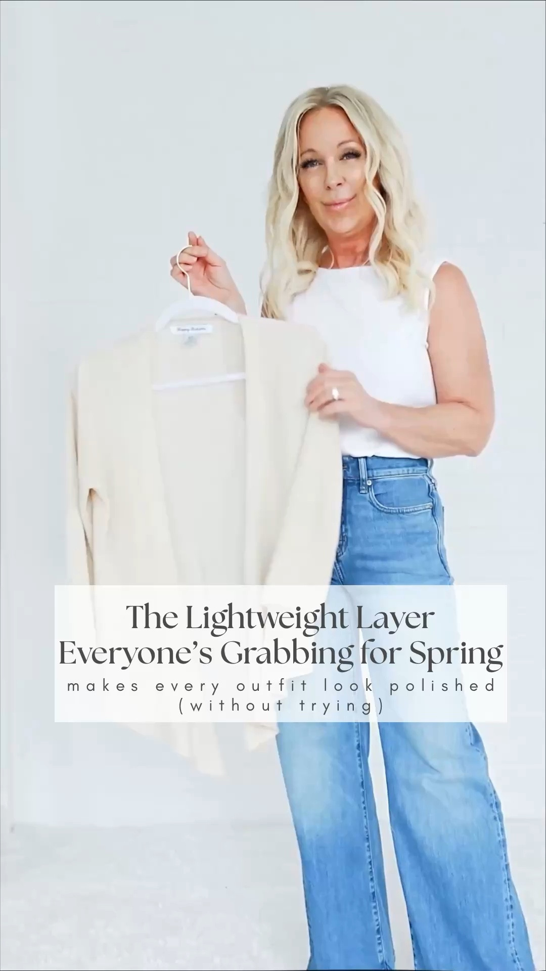 The Lightweight Layer Everyone’s Grabbing for Spring…
…and it’s not hard to see why 🤍

If your outfits have been feeling a little off lately…
this might be what’s missing.

This neutral linen wrap cardigan is one of my best sellers for Spring Fashion 2026 because it does what most pieces don’t:
✨ Instantly makes your outfit look polished
✨ Adds a light layer without bulk (perfect for warmer weather)
✨ Creates a clean, streamlined silhouette
✨ Turns basic pieces into a styled look in seconds

👉 This is how you stay modern not matronly:
✔️ Keep your base simple
✔️ Add one intentional layer
✔️ Let the piece do the work

No overthinking. No overstyling.
Just effortless, chic spring outfits for women 45+.

Ease > Effort = Confidence 🤍

💬 Comment LAYER if you love this look

#LTKOver40 #LTKSeasonal #LTKPetite