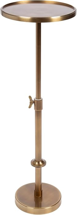 Kate and Laurel Engles Traditional Adjustable-Height Pedestal Drink Table, 10 x 10 x 30, Polished... | Amazon (US)