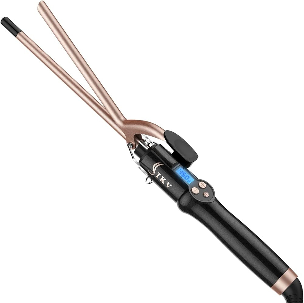 Small Curling Iron 3/8 Inch, Thin Curling Wand for Short Hair, 9mm Long Barrel Ceramic Hair Curli... | Amazon (US)