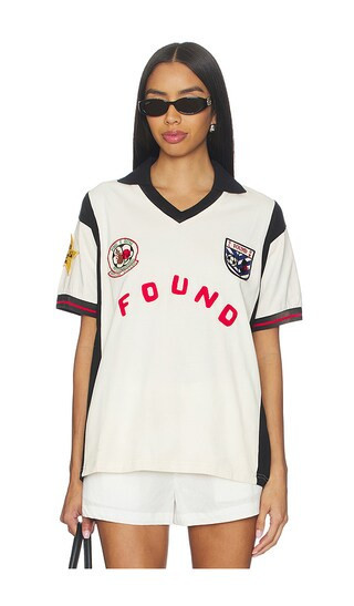 Found Union Soccer Jersey Top in Ivory. - size S | Revolve Clothing (Global)
