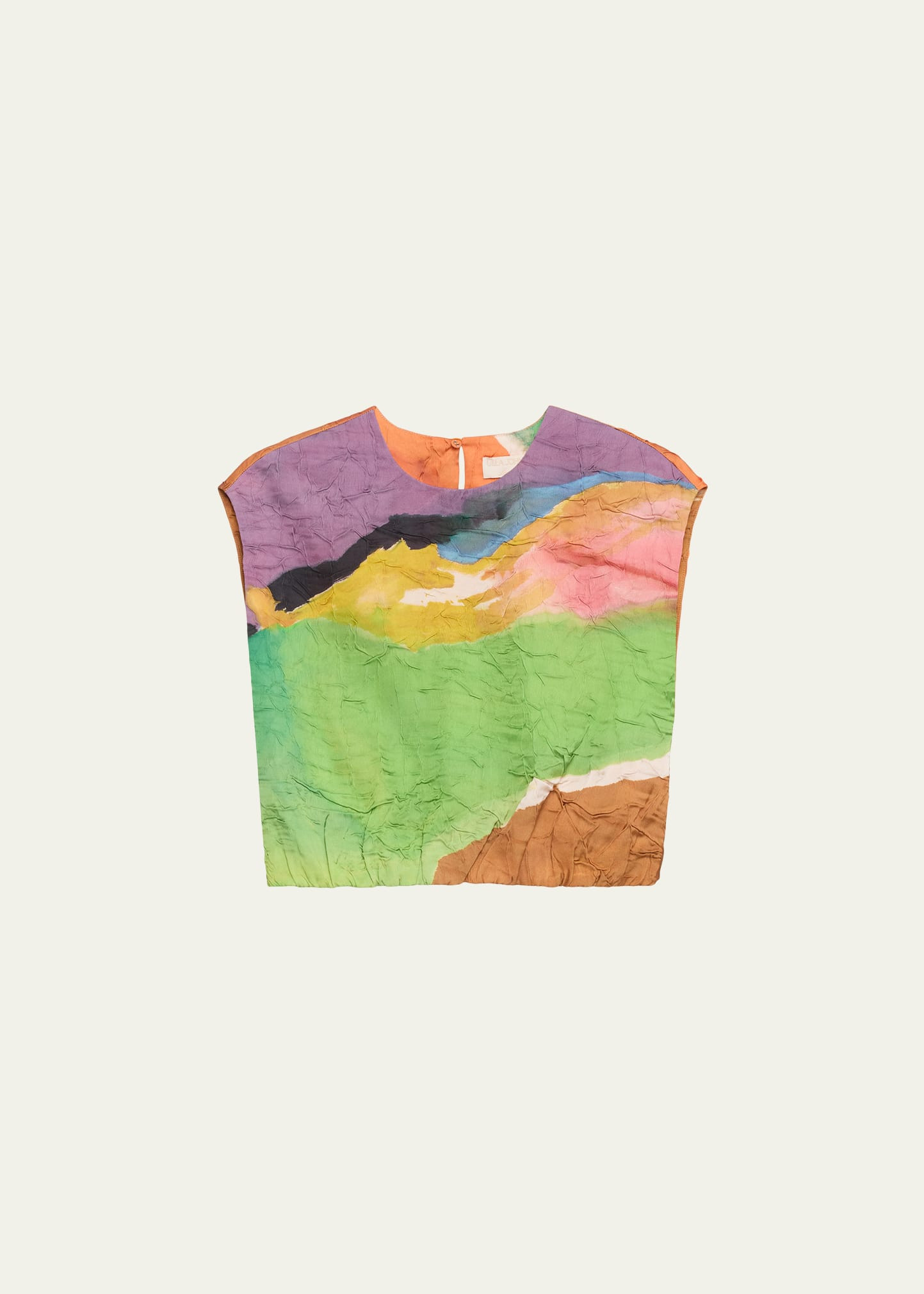 Ulla Johnson x Helen Frankenthaler Gisella Satin Crop Top | Bergdorf Goodman