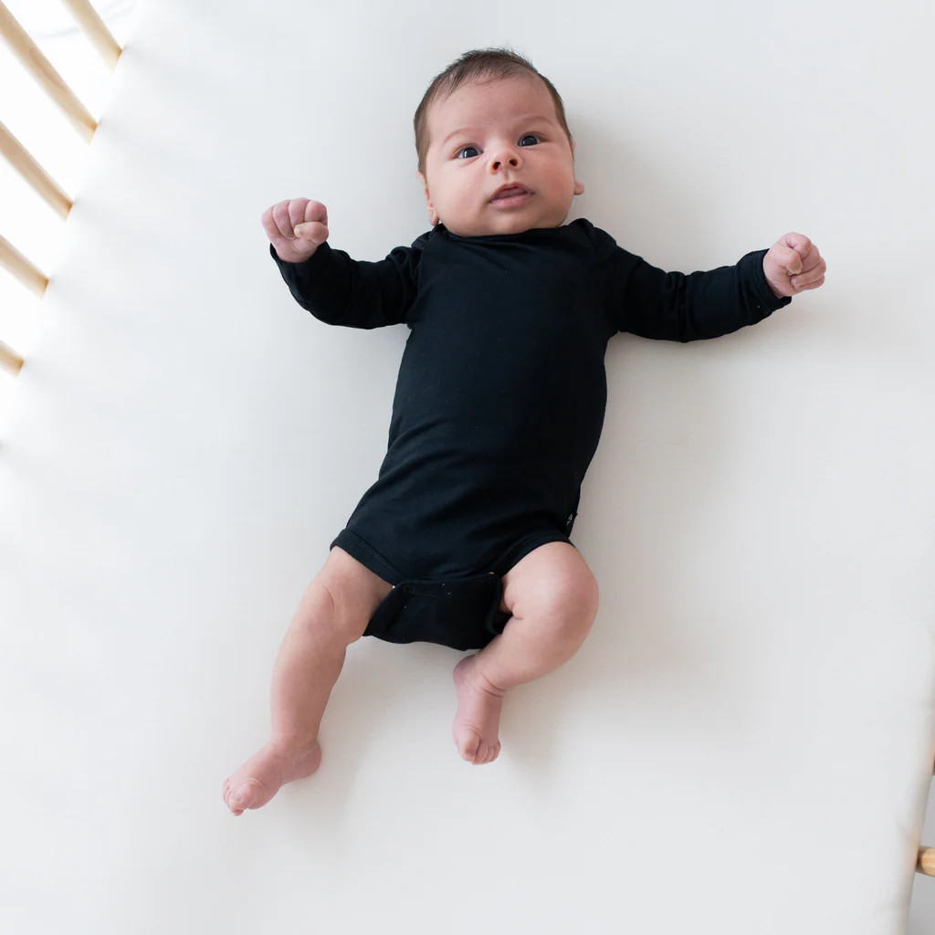 Long Sleeve Bodysuit in Midnight | Kyte BABY