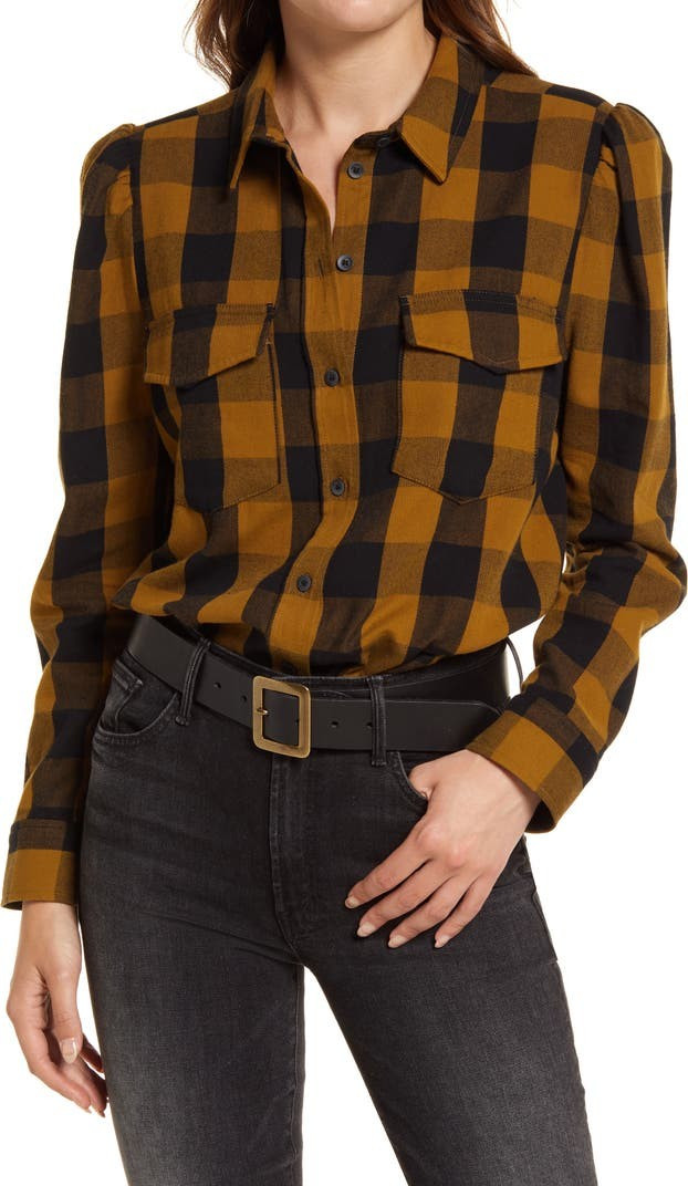 Treasure & Bond Puff Shoulder Button-Up Shirt | Nordstrom | Nordstrom