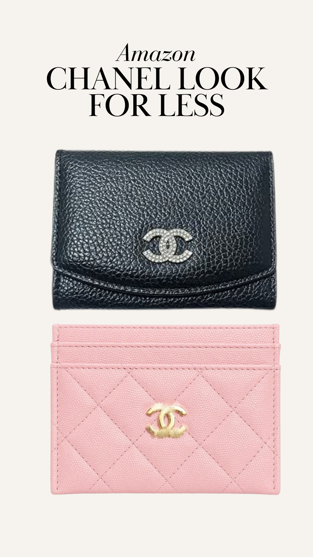 Chanel inspired wallets! Designer inspired wallets on amazon 

 
