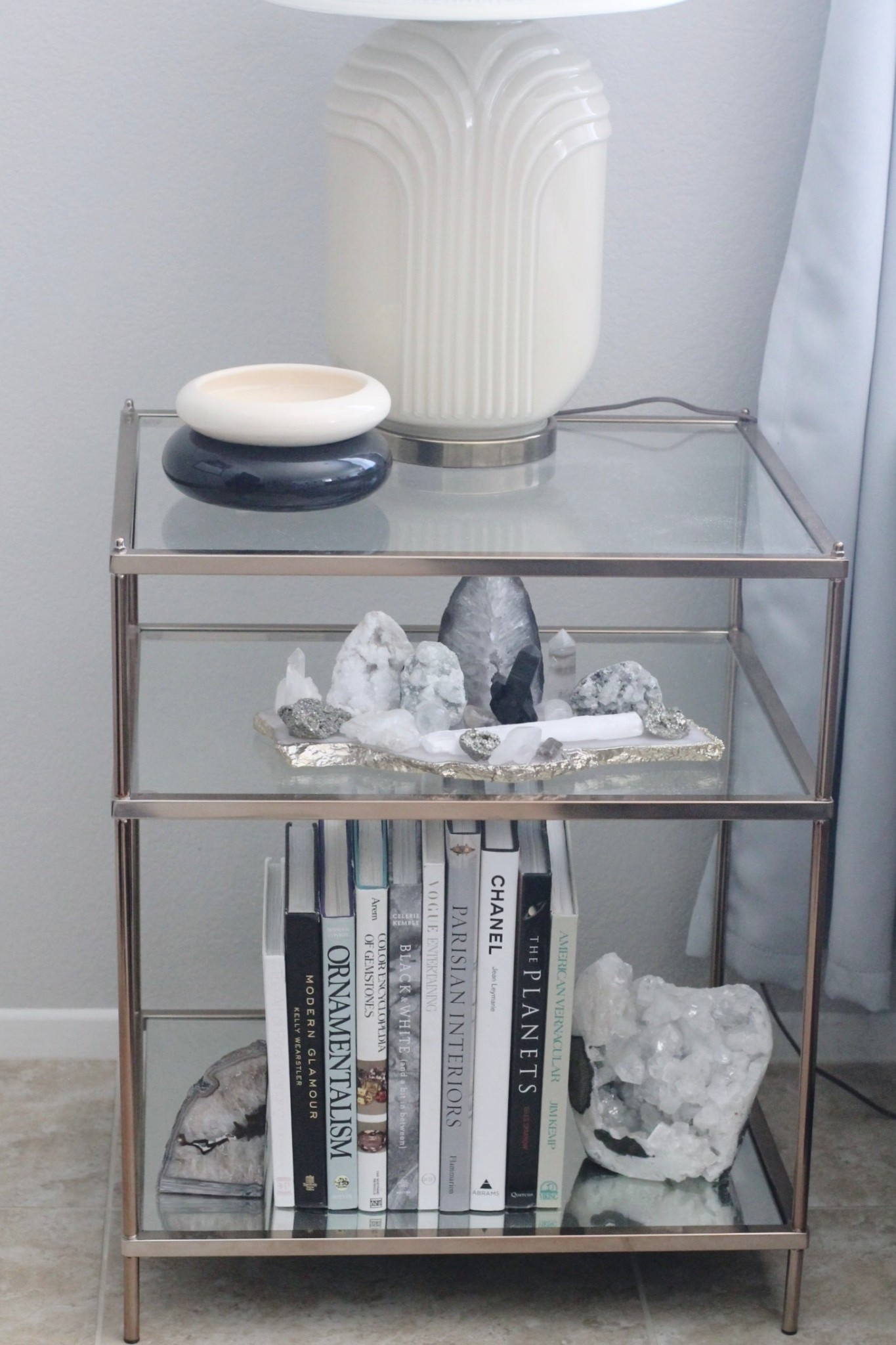 Gold glass side table
Crystals and stones
Gemstones
Rocks
Agate
Quartz
Platter
Bookend
Coffee table books
Living room decor
Black and white
Home decor styling 


#LTKHome #LTKFindsUnder100 #LTKFindsUnder50