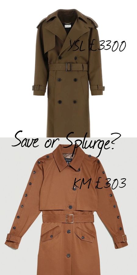Save or splurge maxi trench! 