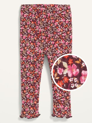 Floral Rib-Knit Leggings for Toddler Girls | Old Navy (US)