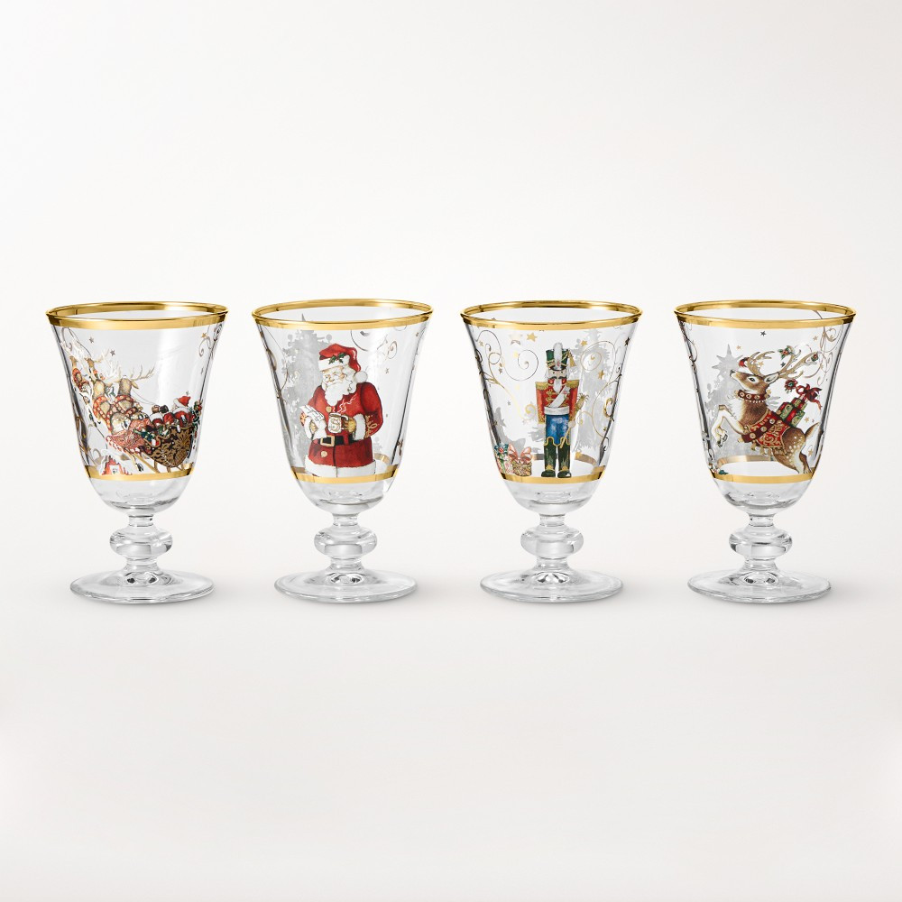 'Twas the Night Before Christmas  Goblets, 9.5-oz, Set of 4 | Williams-Sonoma