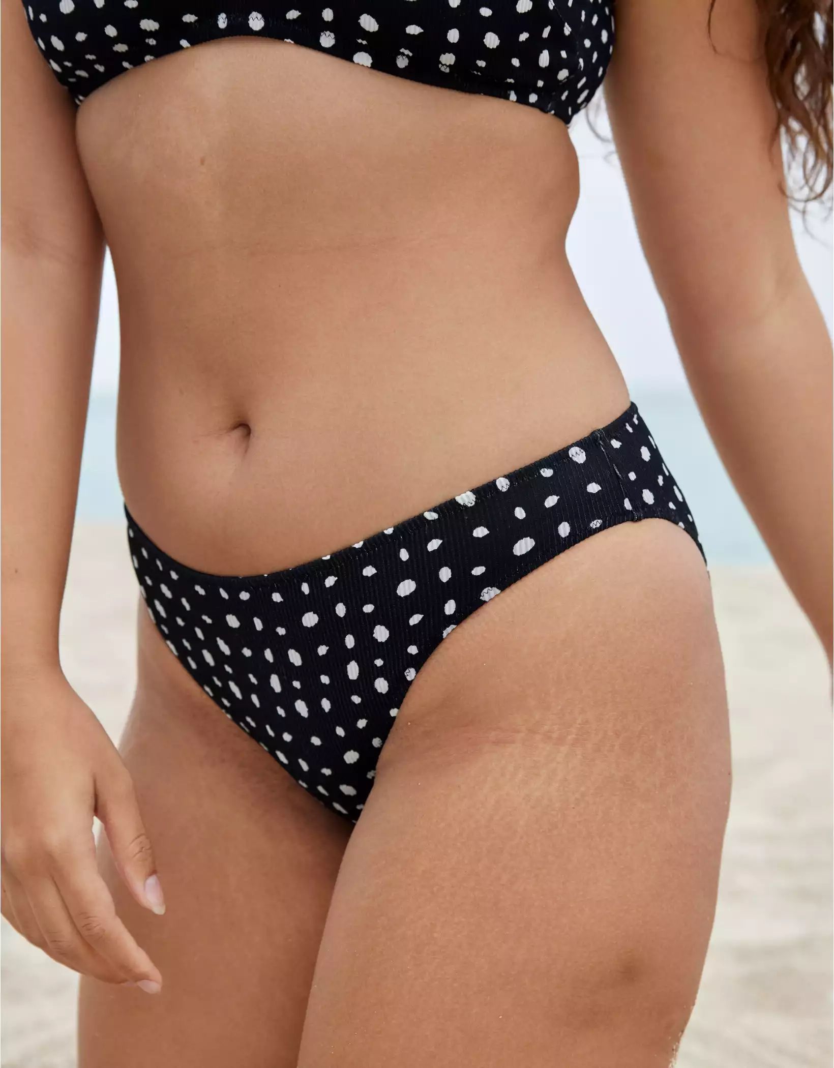 Aerie Ribbed Full Coverage Bikini Bottom | Aerie