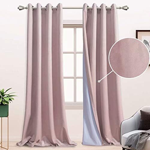 BONZER 100% Blackout Curtains for Bedroom - Premium Thick Velvet Curtains 84 Inches Long Thermal ... | Amazon (US)