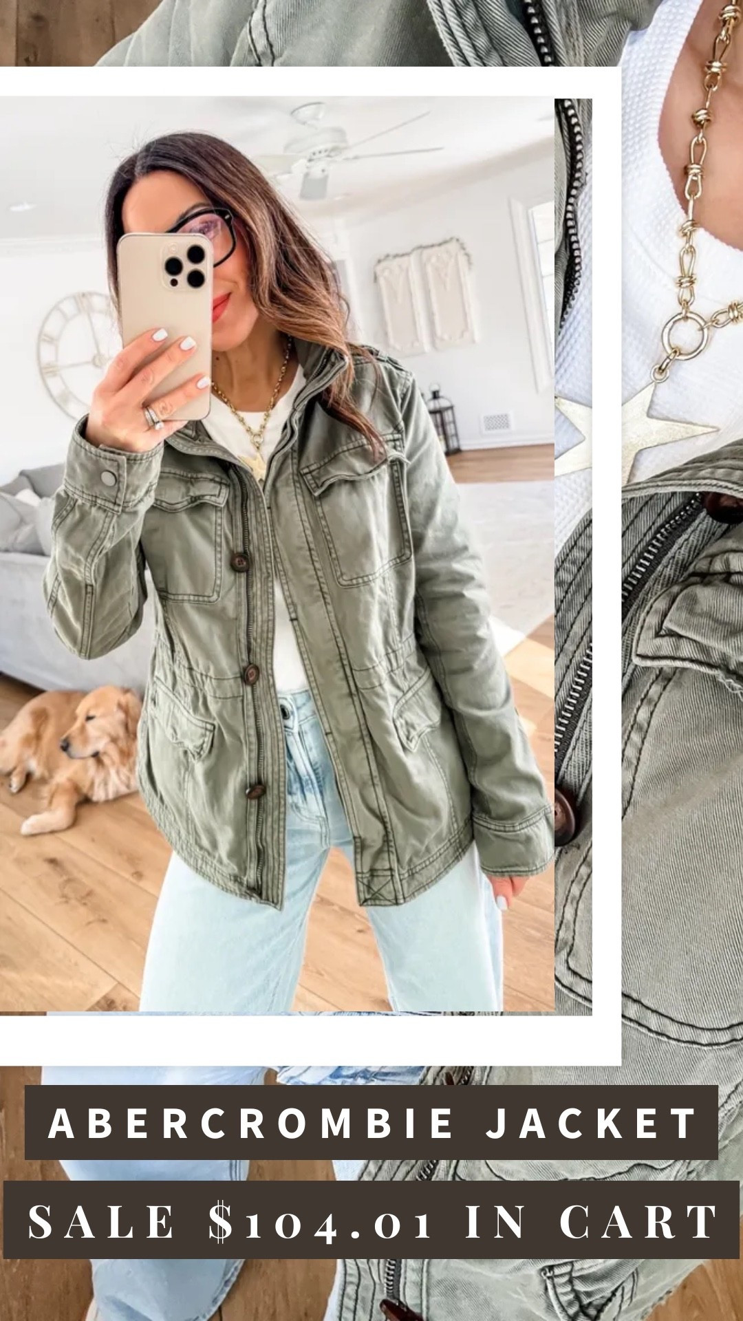 Wearing small utility jacket. Abercrombie jacket. Abercrombie sale. Spring jackets. Military jacket.

#LTKSaleAlert #LTKOver40 #LTKPetite