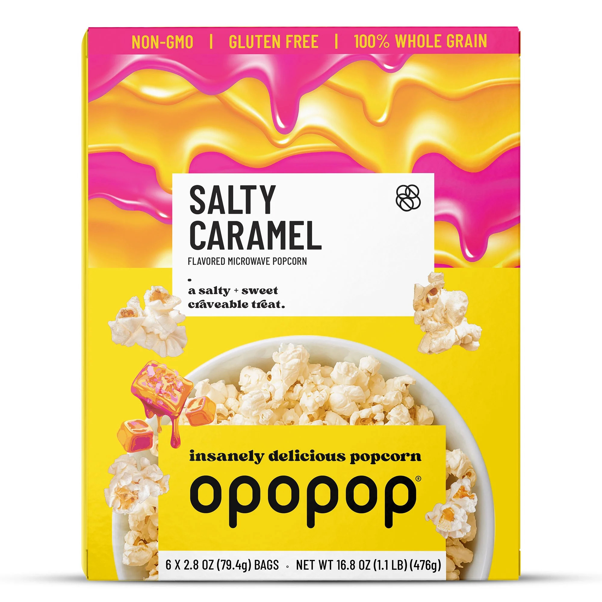 Opopop Microwave Popcorn Salty Caramel Flavor 2.8oz/6ct | Walmart (US)