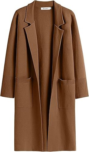 ANRABESS Women Cardigan Sweater Jackets Open Front Thick Knit Oversized Blazer Coatigan 2024 Fall... | Amazon (US)