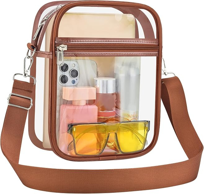 Clear Purse for Stadium Events Transparent Messenger Bag | Amazon (US)