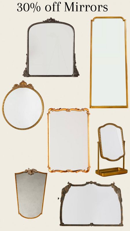 Anthropologie mirrors 30% off sale. Wall mirror, floor mirror, mantle mirror, gold mirror, sale mirrors, fall decor 

#LTKsalealert #LTKhome #LTKstyletip
