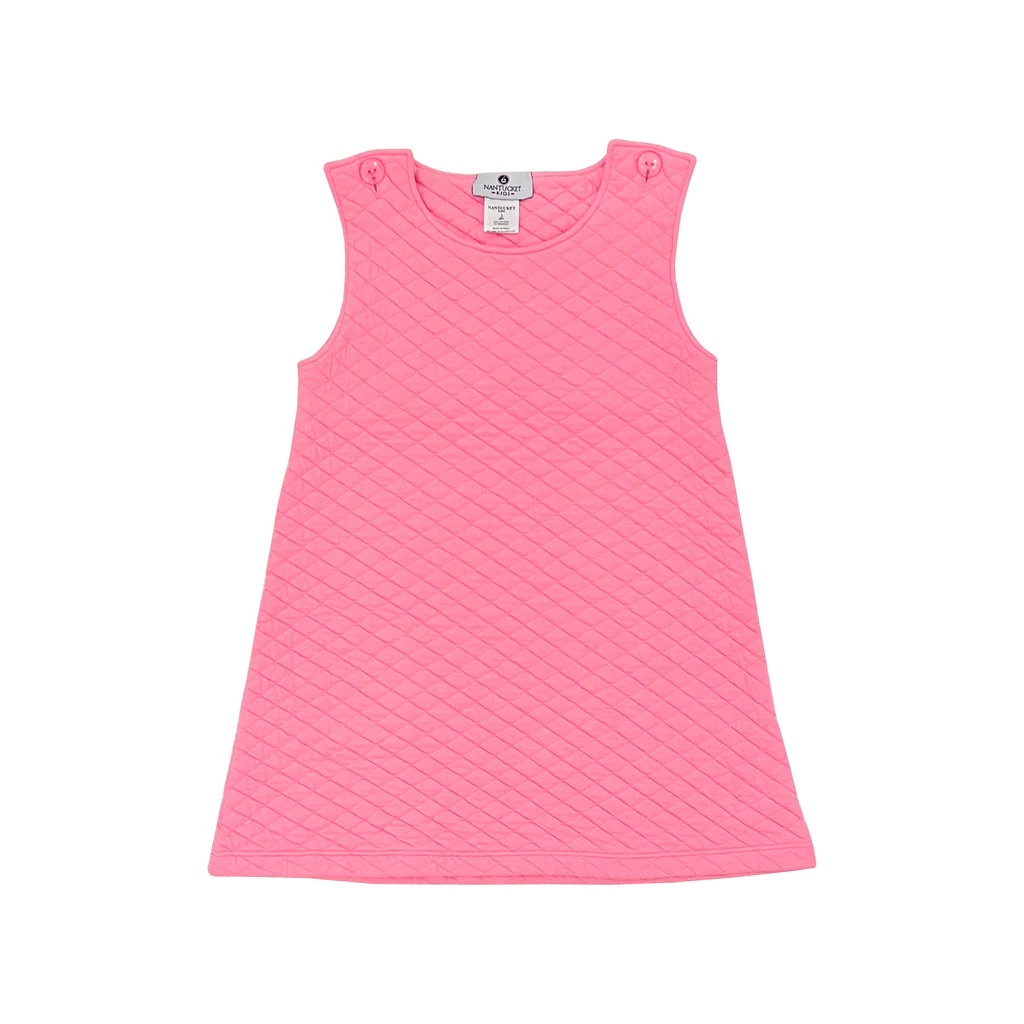 Quilted Jumper Dress-Pocomo Pink | NANTUCKET KIDS