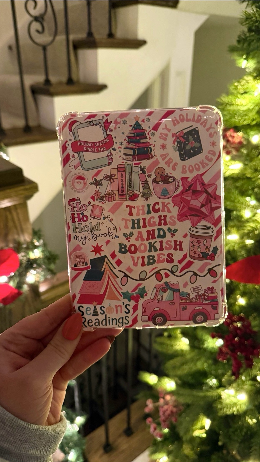 Cuddled up with a cozy blanket and a Christmas story on your kindle with the warm glow of the tree = holiday magic✨ About to finish my book and I’m sad, so send me all the Christmas rom-coms, book friends 📚🤓😘  My kindle is my absolute favorite device I own 🫶🏼

#LTKHoliday #LTKHome #LTKstorytime