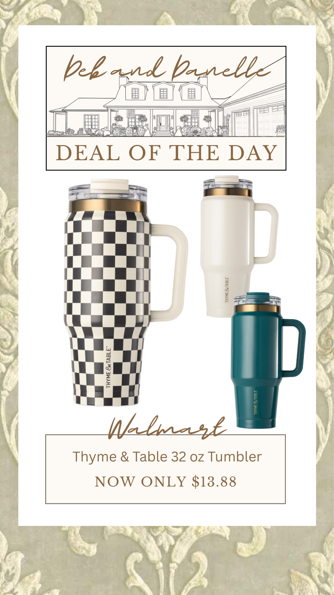 This is such an amazing priced point for these 32 ounces stainless steel tumblers from Walmart. I love the colors and finishes available.  

 #LTKSaleAlert