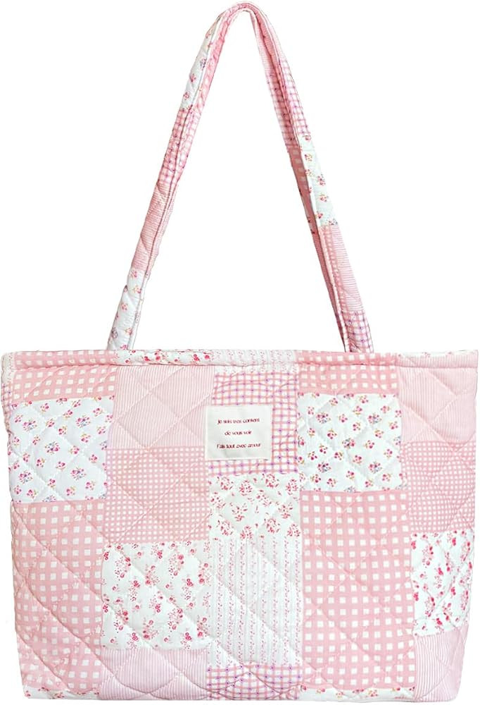 Sunwel Fashion Top Zipper Floral Quilted Bag Small Tote Bag for Women | Amazon (US)