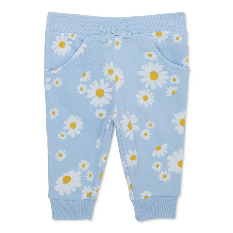 Garanimals Baby Girl Terry Cloth Print Jogger Pants, Sizes 0M-24M | Walmart (US)