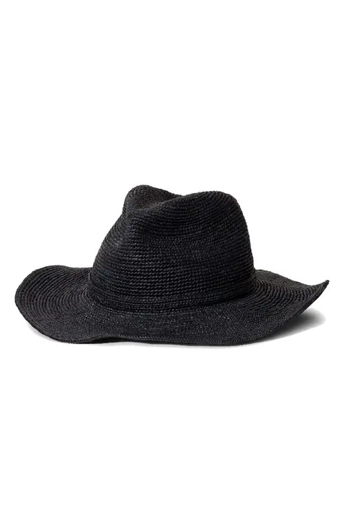 Janessa Leoné Sacha Straw Cowboy Hat in Navy at Nordstrom, Size Large | Nordstrom